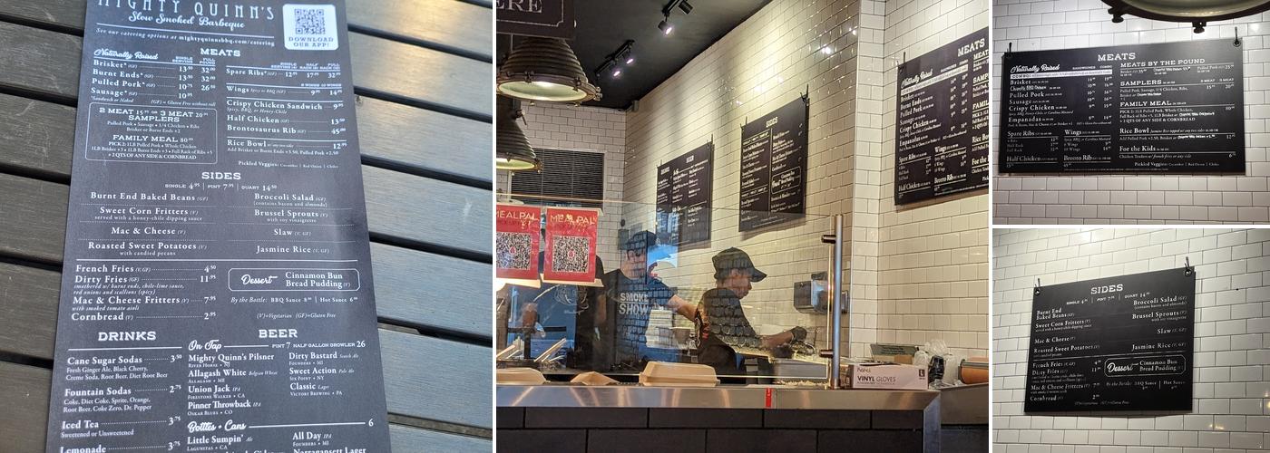 Mighty Quinn's Barbeque Menu