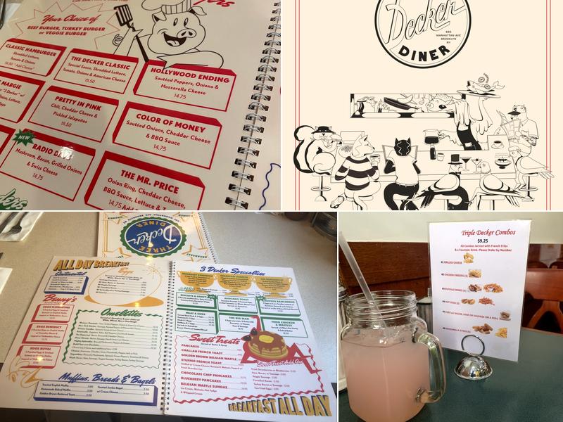 Three Decker Diner Menu