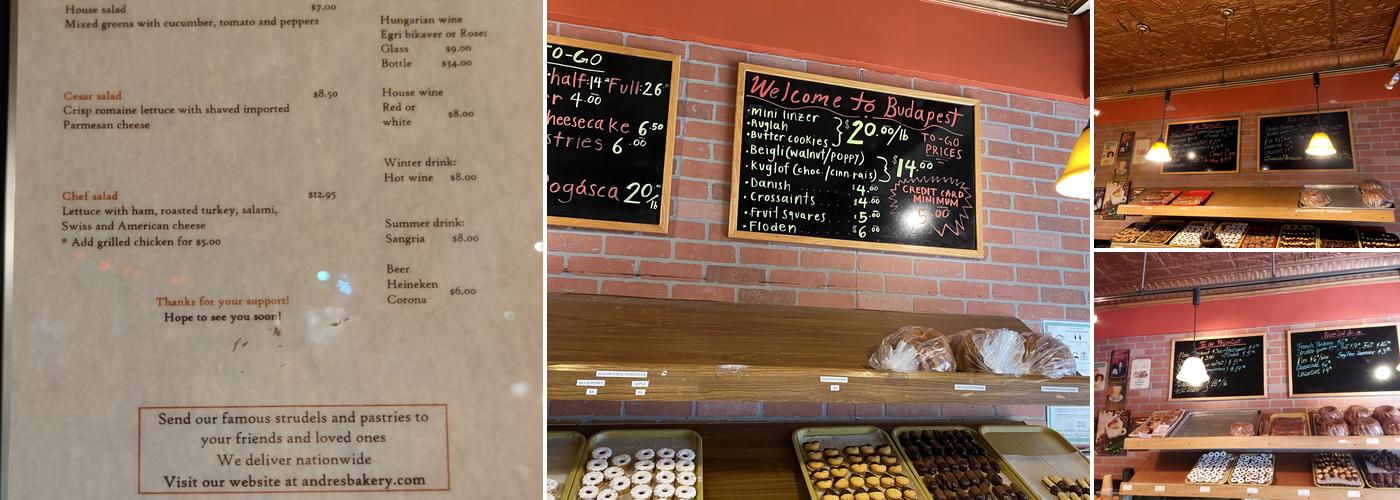 Budapest Cafe Menu