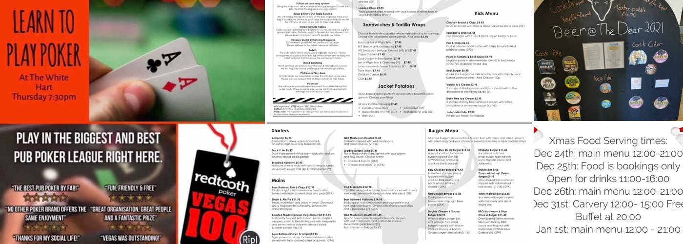 The White Hart Menu