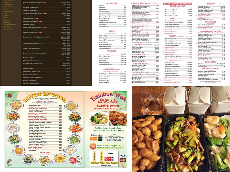 Rainbow Wok Menu