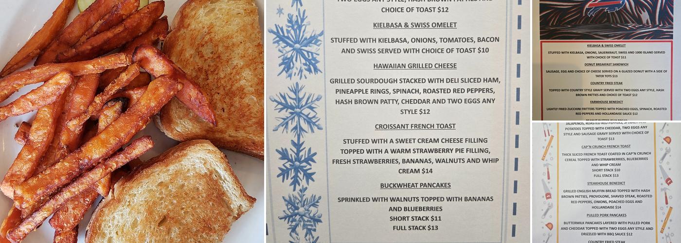 Brady J's Menu