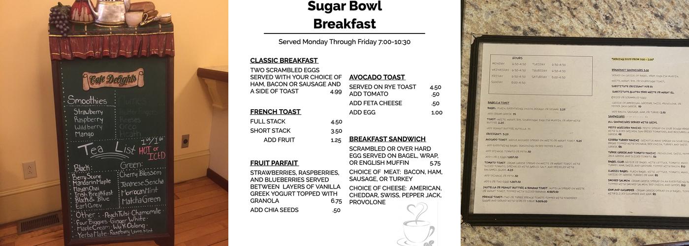 Sugar Bowl Menu