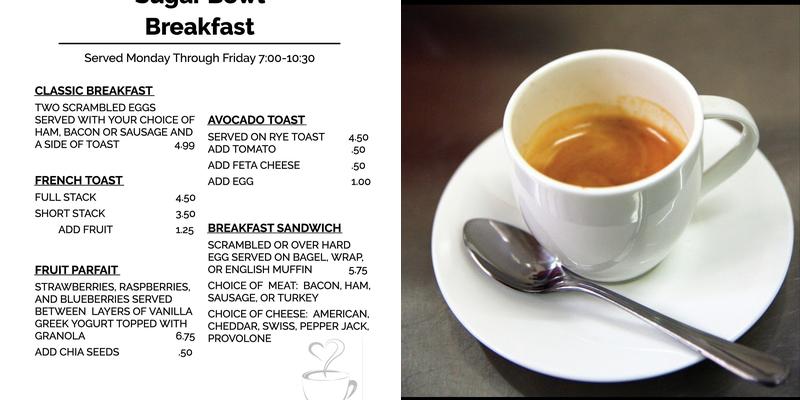 Sugar Bowl Menu