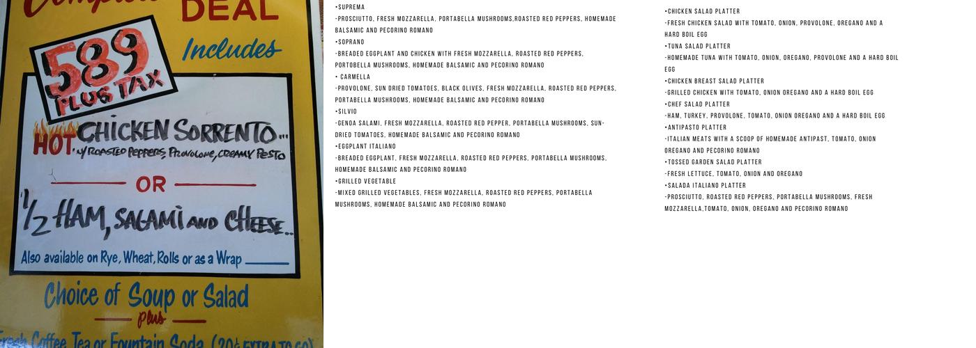 Richard's Sub World & Deli Menu