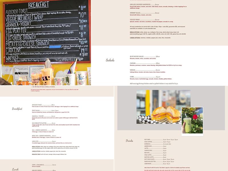 Lava Java House Menu