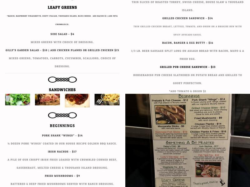 Murphy's Pub & Ale House Menu