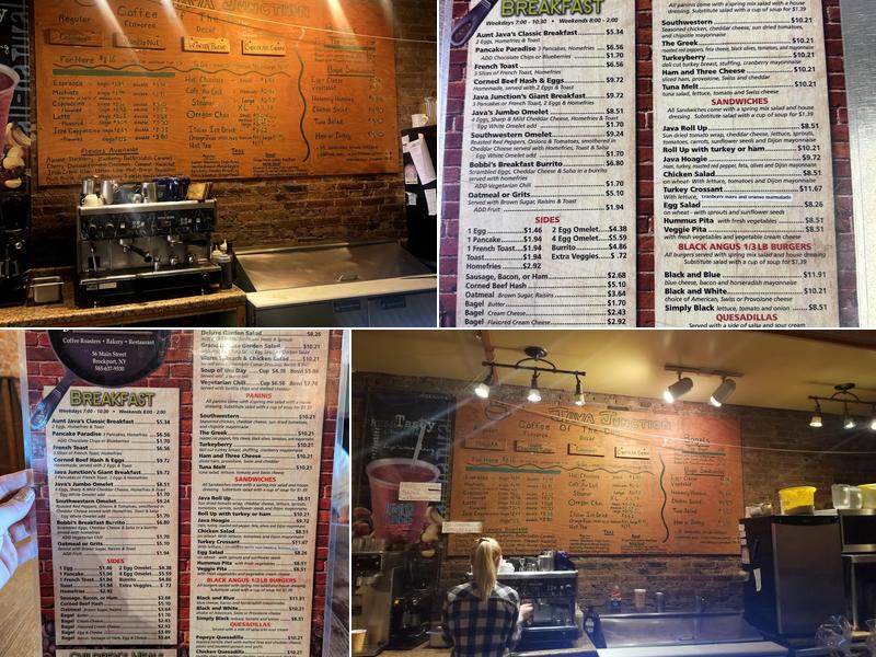Java Junction Coffee Roasters, Bakery & Restaurant Menu