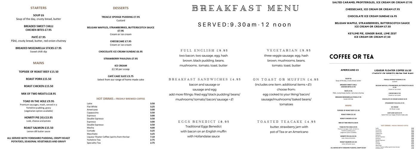 The Gate Hangs Well & Seasons Menu