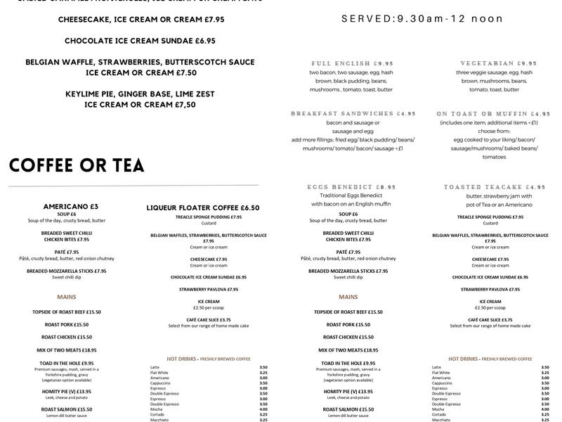 The Gate Hangs Well & Seasons Menu