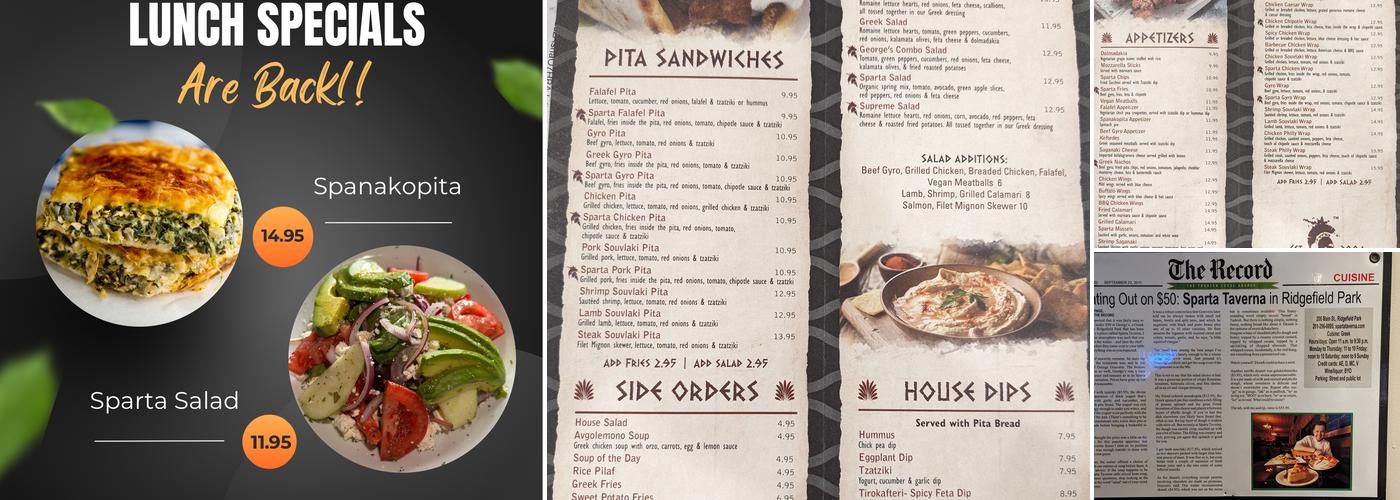 Sparta Taverna Menu