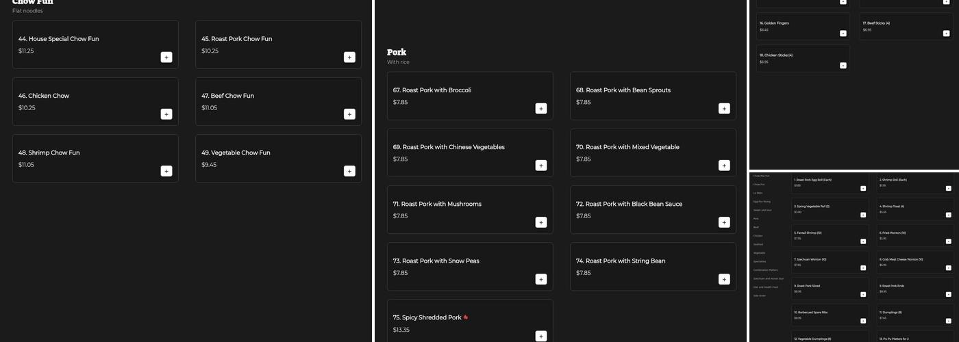 Wei Chuan Kitchen Menu