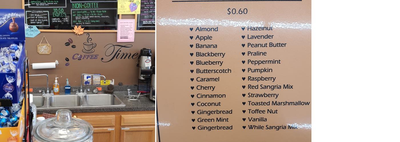 Coffee Corner Menu