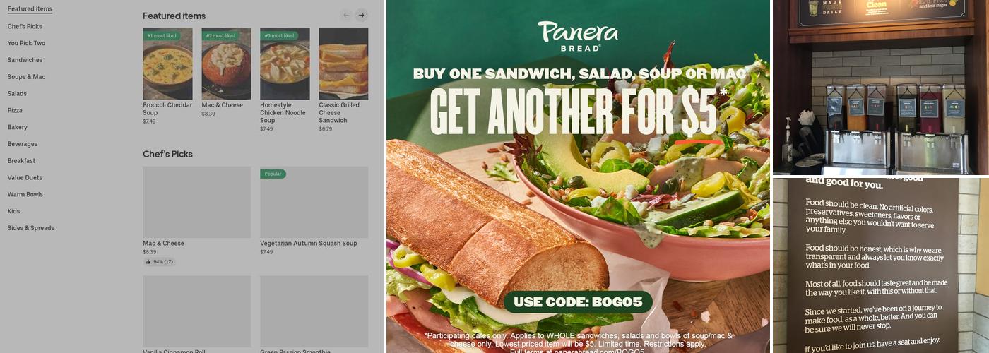 Panera Bread Menu