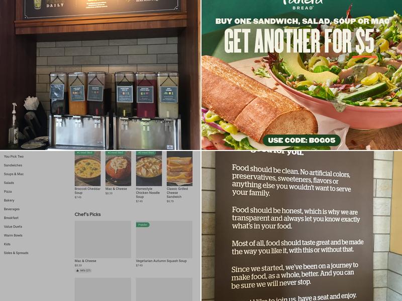 Panera Bread Menu