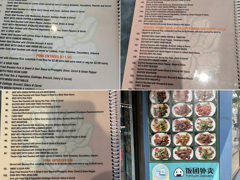 Bona Vietnamese Restaurant Menu