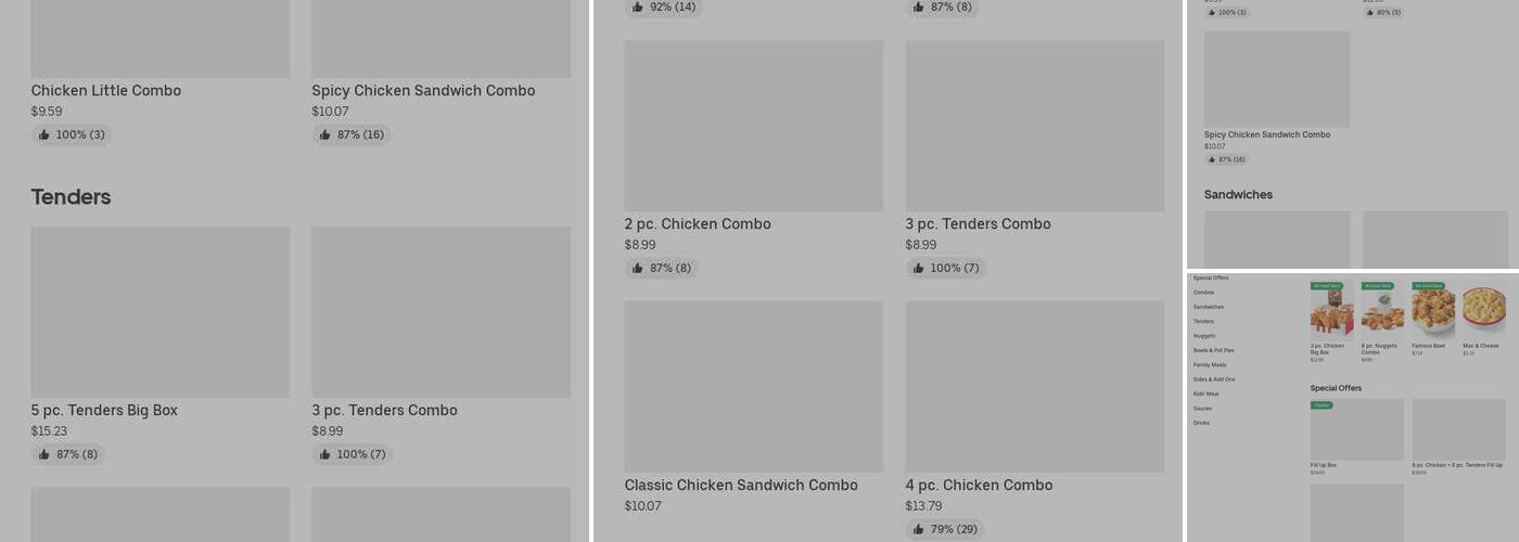 KFC Menu