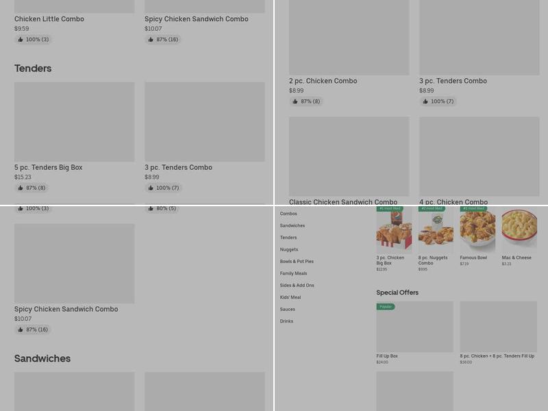 KFC Menu