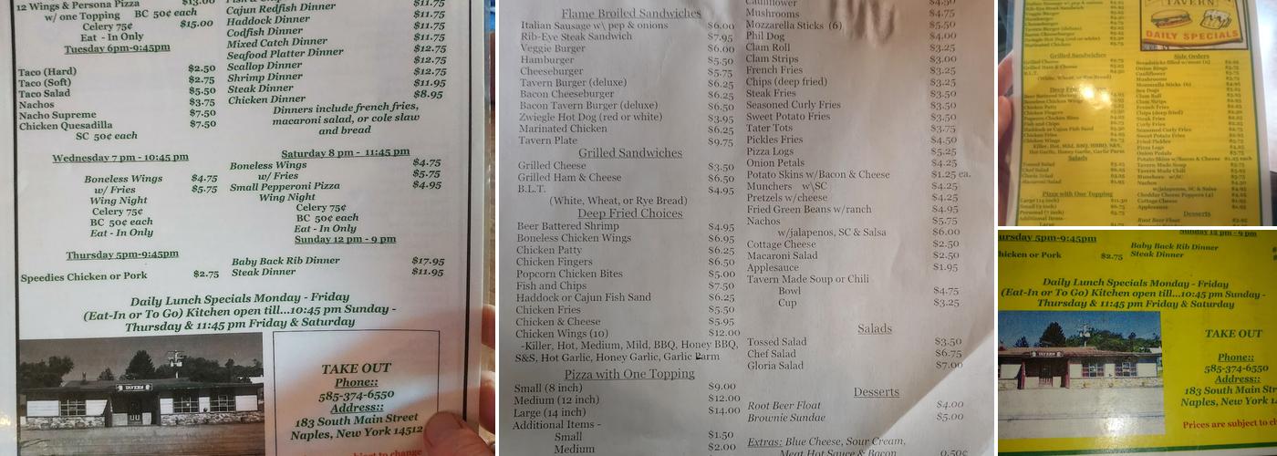 Middletown Tavern Menu