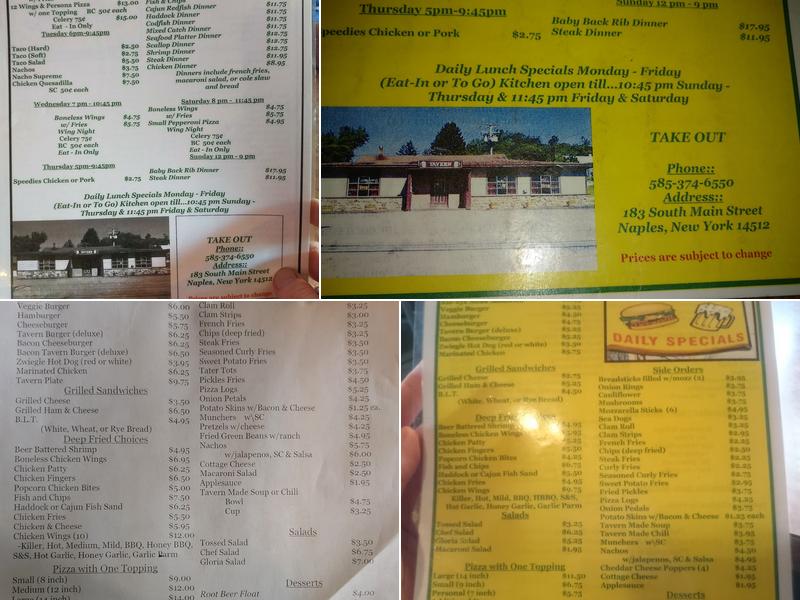 Middletown Tavern Menu