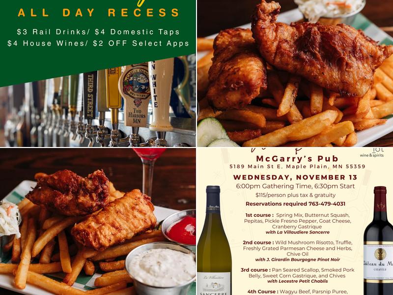 McGarry's Pub Menu