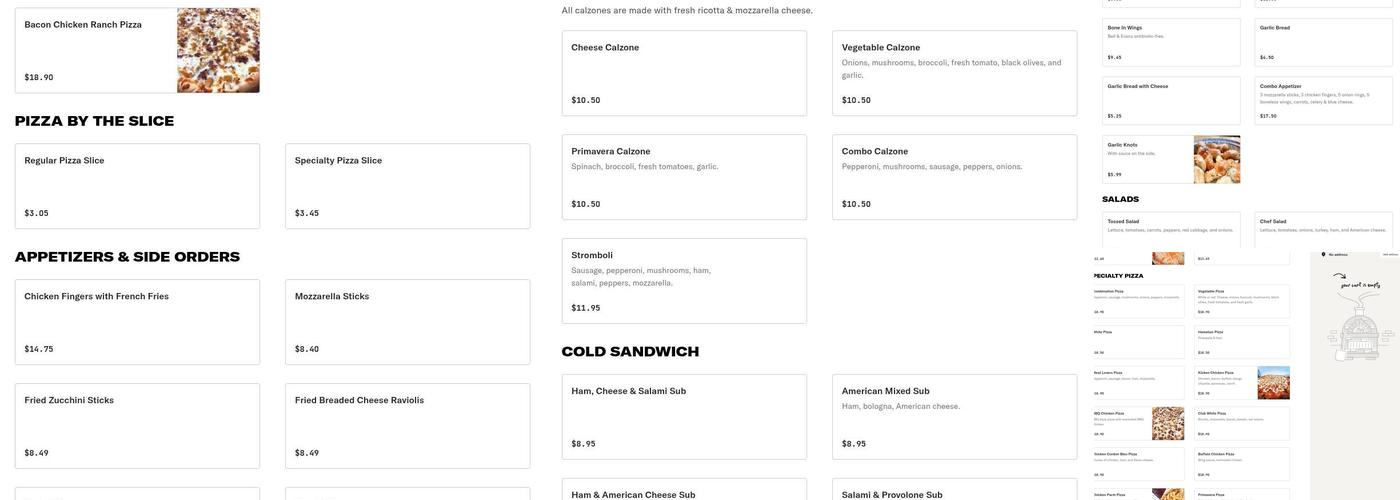 Steve's Pizza & Deli Menu