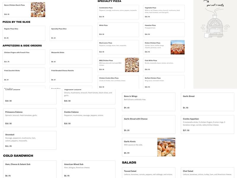 Steve's Pizza & Deli Menu