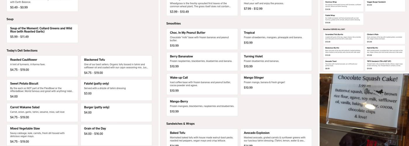 Karma Road Menu