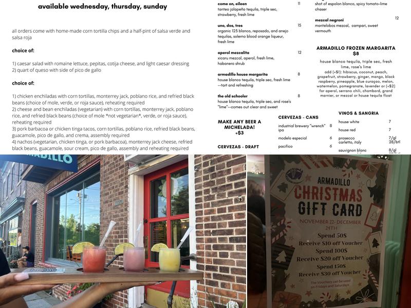Armadillo Menu