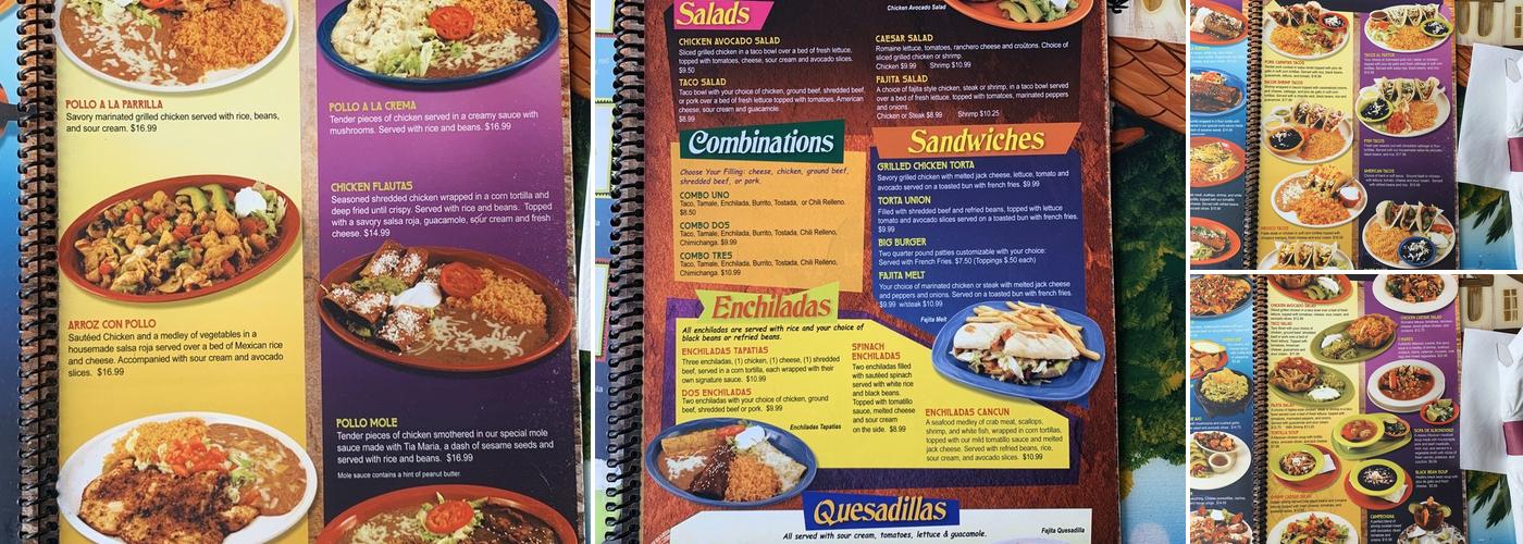 Cancun's Menu