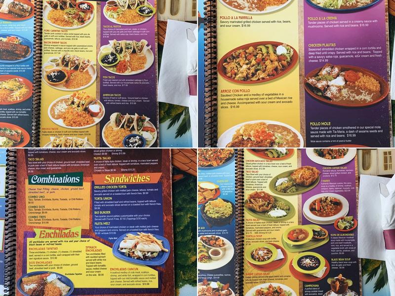 Cancun's Menu