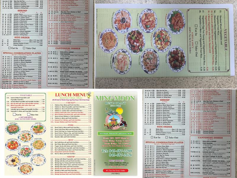 Ming Moon Menu
