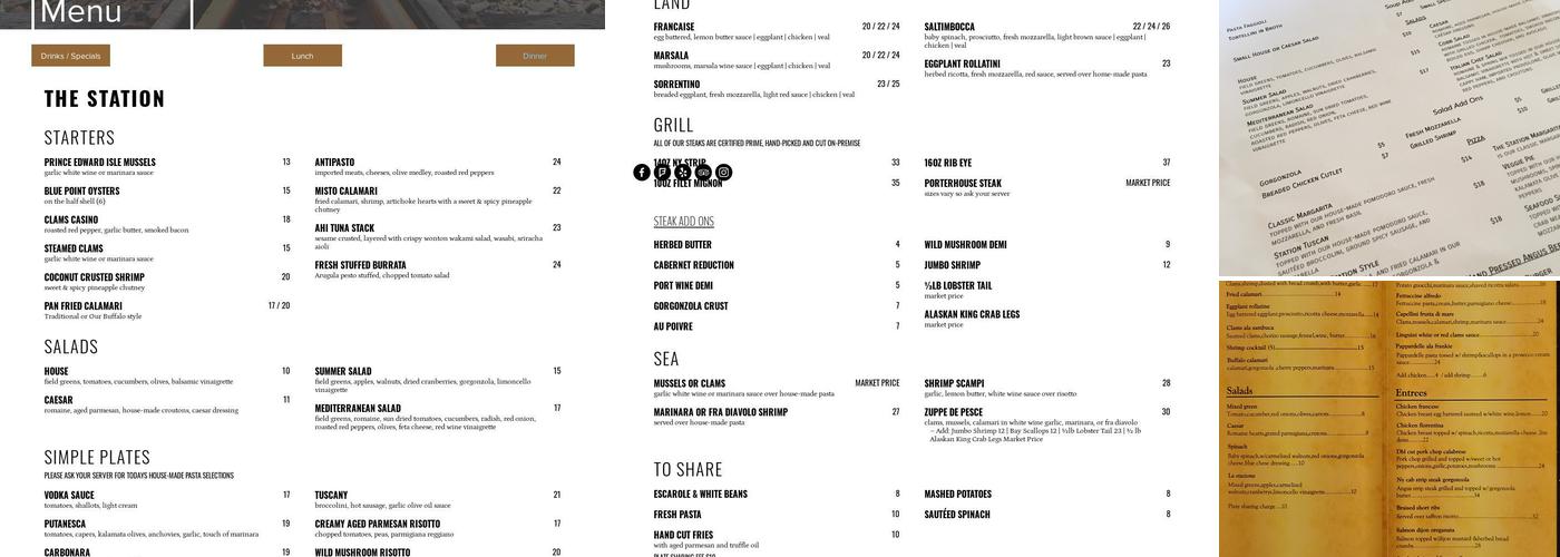 Original La Stazione Menu