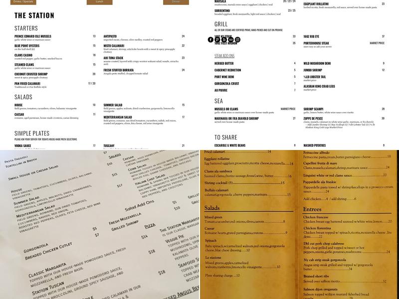 Original La Stazione Menu