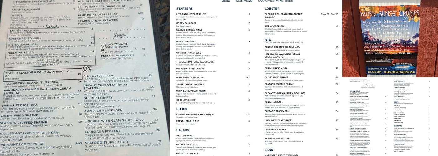 Mariner's Harbor Menu