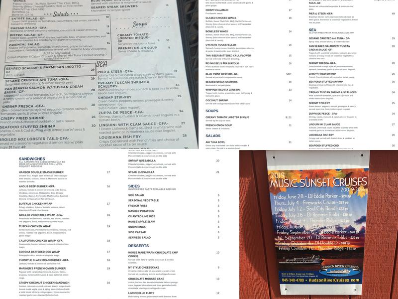 Mariner's Harbor Menu