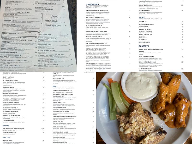 Mariner's Harbor Menu
