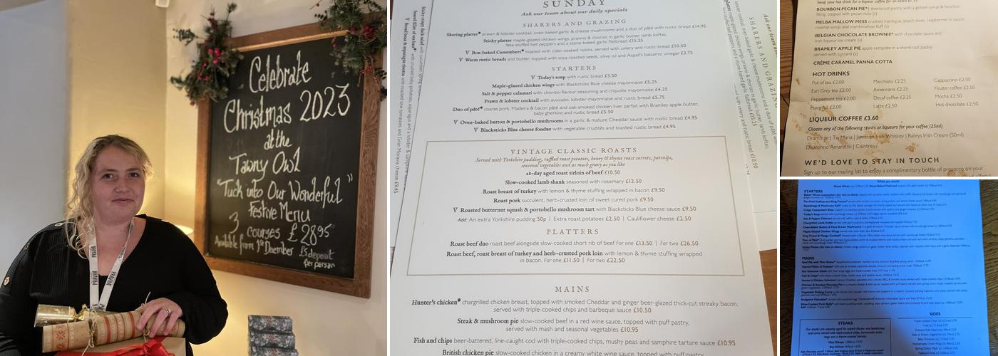 Tawny Owl Darlington Menu
