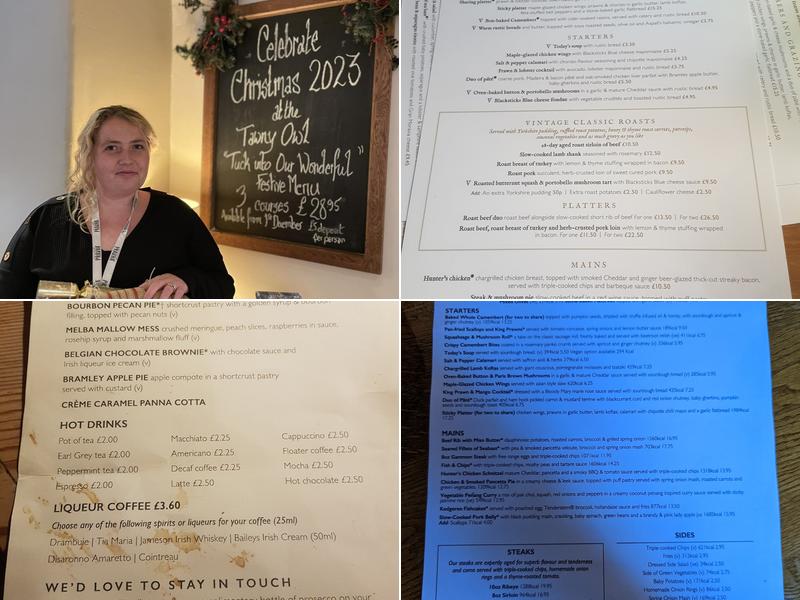 Tawny Owl Darlington Menu