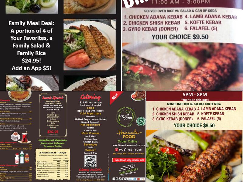 Durum Doner Turkish-Mediterranean Cuisine Menu