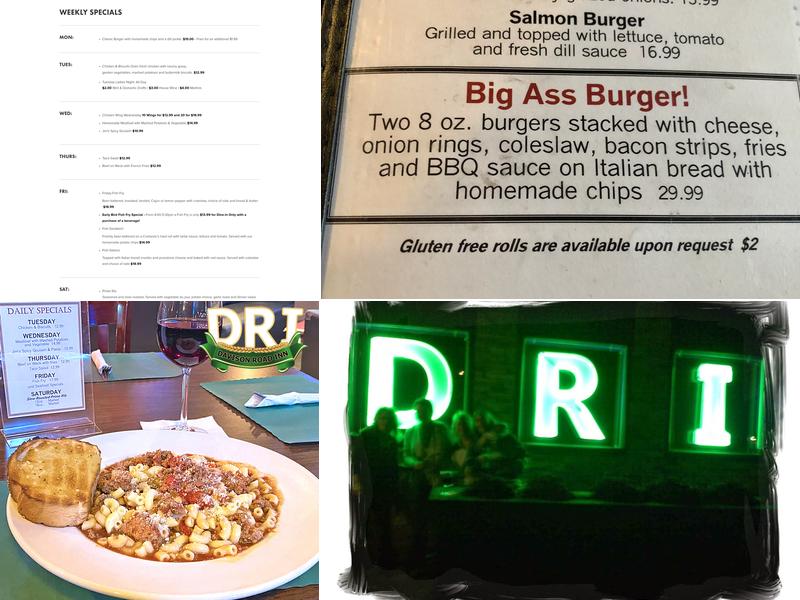 Davison Road Inn - The DRI Menu