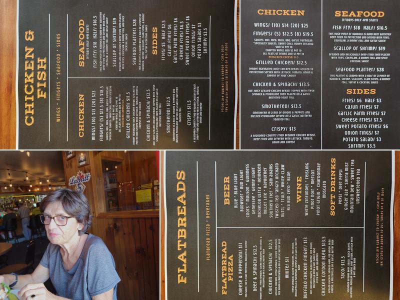 Canalside Inn Menu
