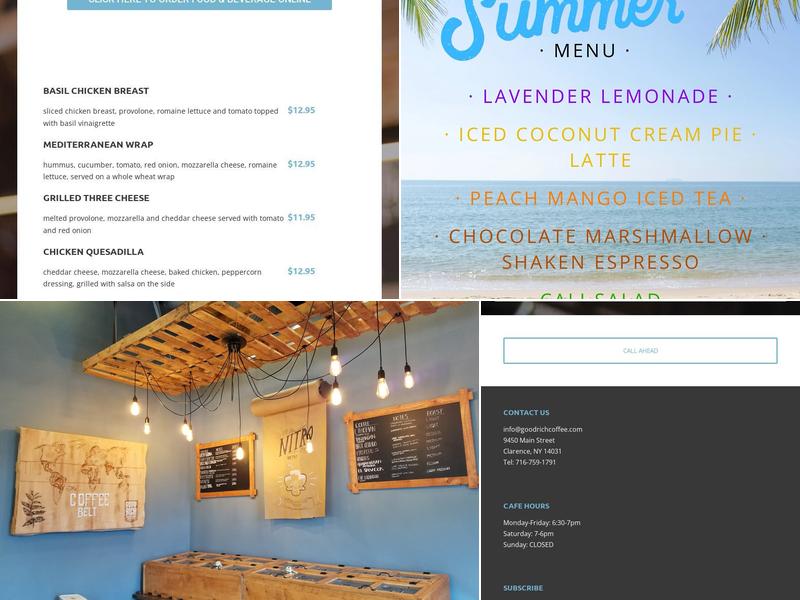 Goodrich Coffee & Tea Menu