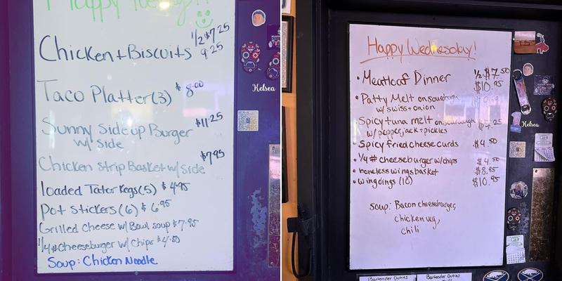 Attitudes Bar and Grill Menu