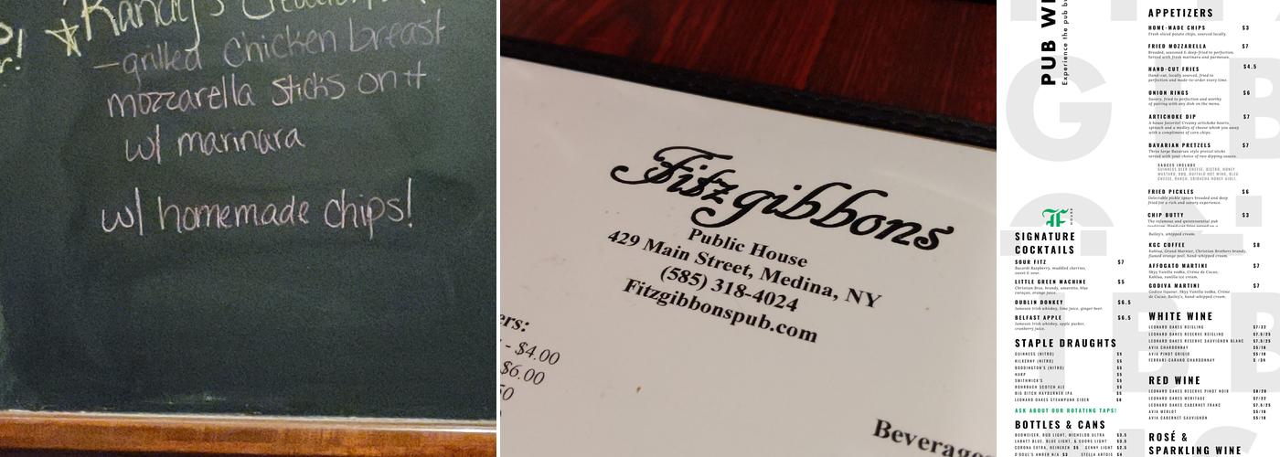 Fitzgibbons Public House Menu
