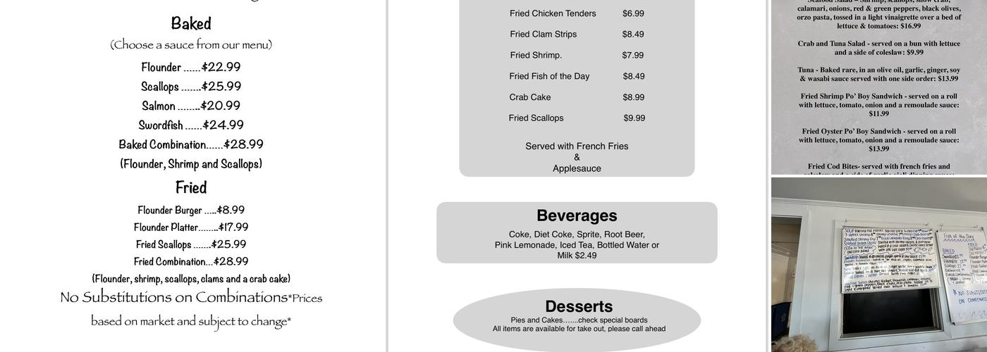 Smitty's Clam Bar Menu