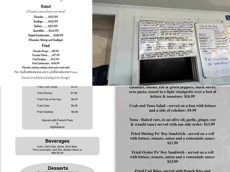 Smitty's Clam Bar Menu