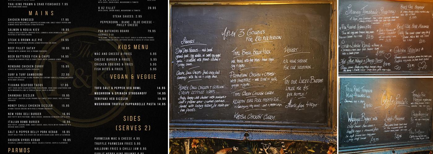 The Pub and Kitchen, Durham Menu