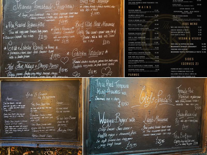 The Pub and Kitchen, Durham Menu