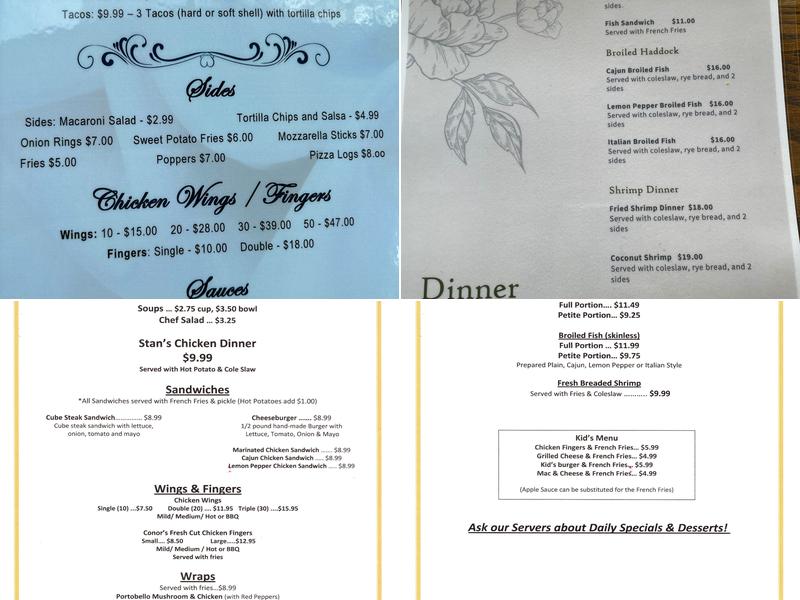 Wanakah Grill Menu
